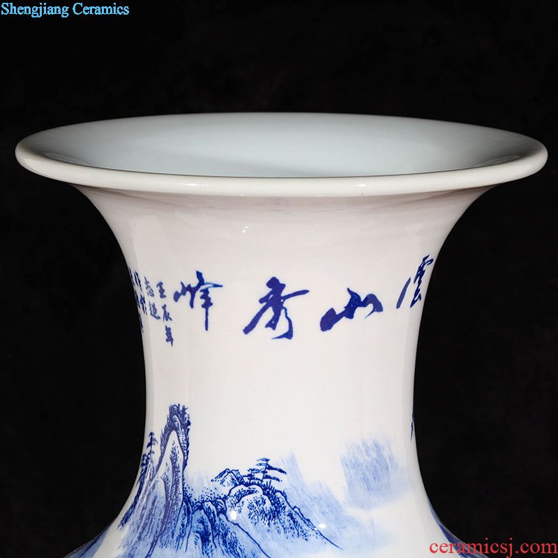 Jingdezhen ceramic general pot of blue and white porcelain vase large creative zen antique art restores ancient ways ikea floral organ