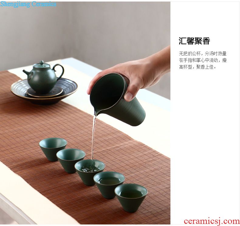 Drink tea to wash the ceramic large water jar kiln hand-painted tea cup washing household tea accessories gulp basin