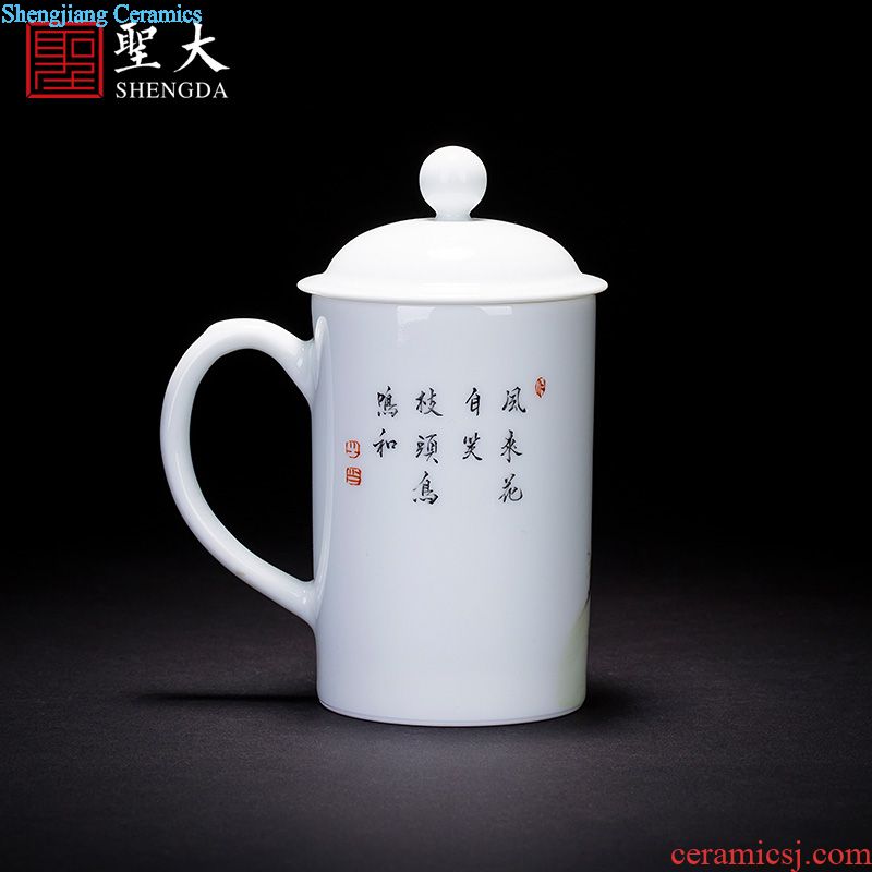 Holy big ceramic kung fu ji red colour cups heart sutra master cup all hand jingdezhen tea sample tea cup single cup