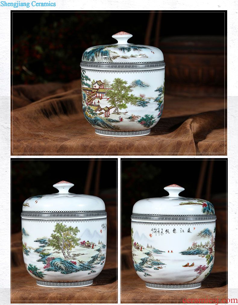 Jingdezhen ceramic household bread seven pu 'er tea pot cover seal pot receives general porcelain