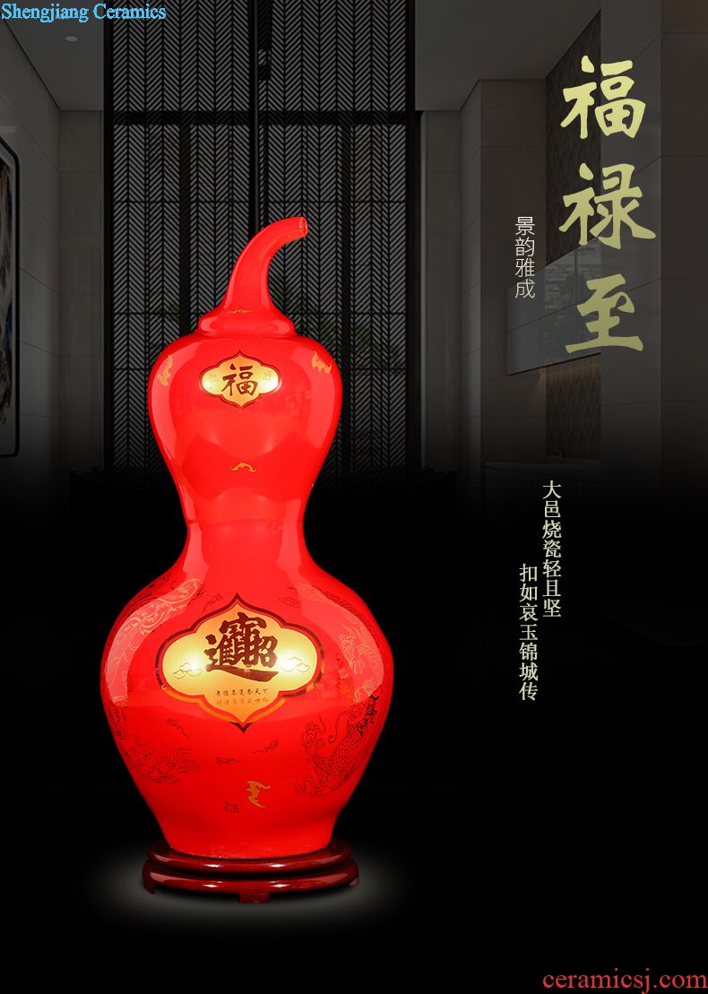 Jingdezhen ceramic new Chinese style flower arrangement craft porcelain vase place to live in the living room table decoration ceramic bottle