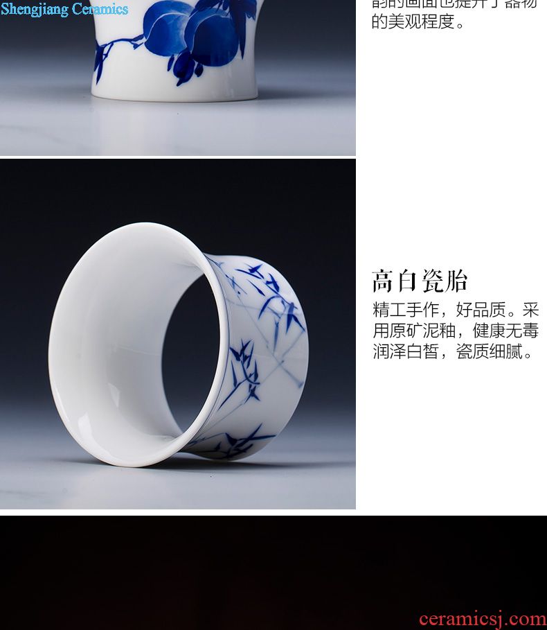 Holy big ceramic kung fu masters cup colored enamel cups longnu sees landscape tea light all hand of jingdezhen tea service