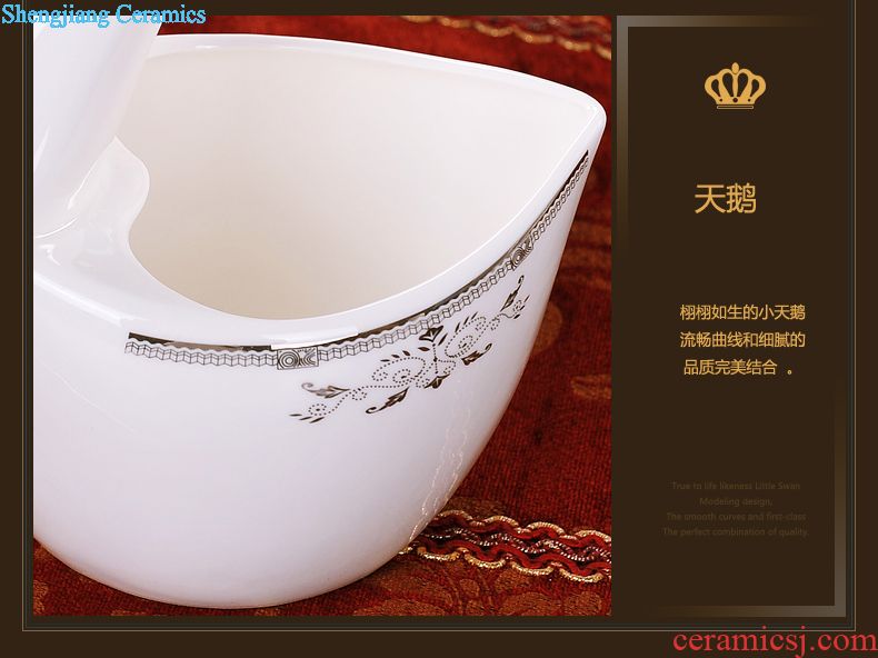 Delin bone porcelain tableware suit 60 head Jingdezhen ceramic dishes and plates spoons gift set porcelain