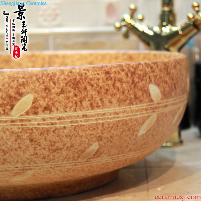 JingYuXuan jingdezhen ceramic lavatory basin basin art stage basin sink small 35 ash bound