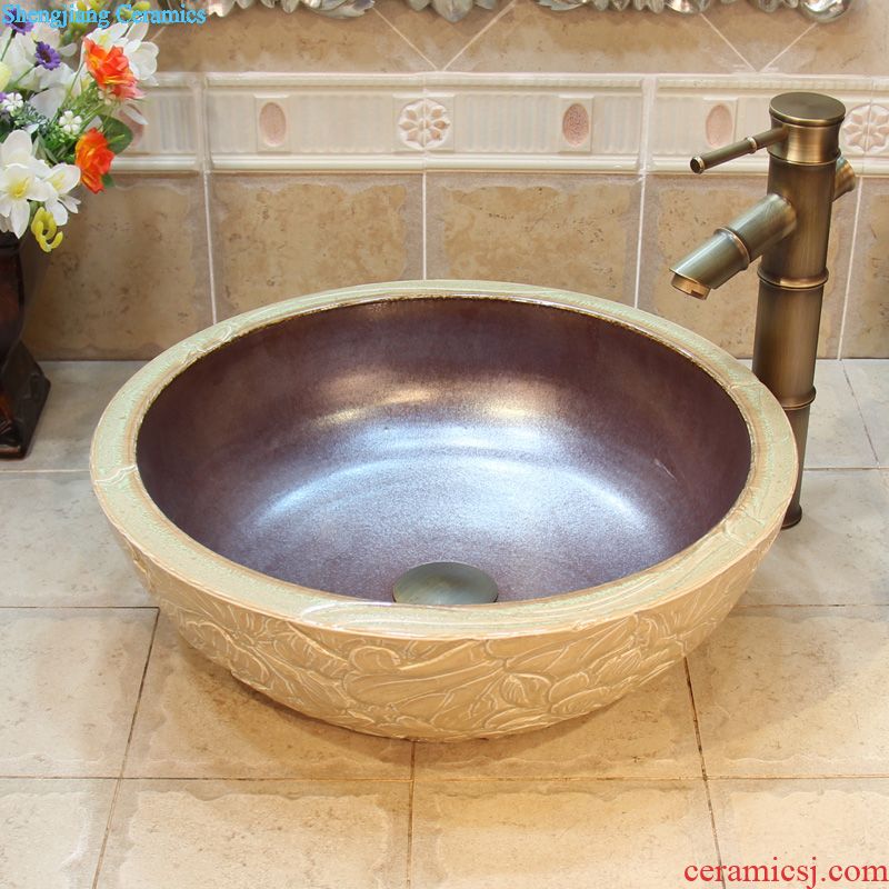 Jingdezhen ceramic art basin bathroom sinks on the basin that wash a face basin to hand variable glaze in the Mediterranean