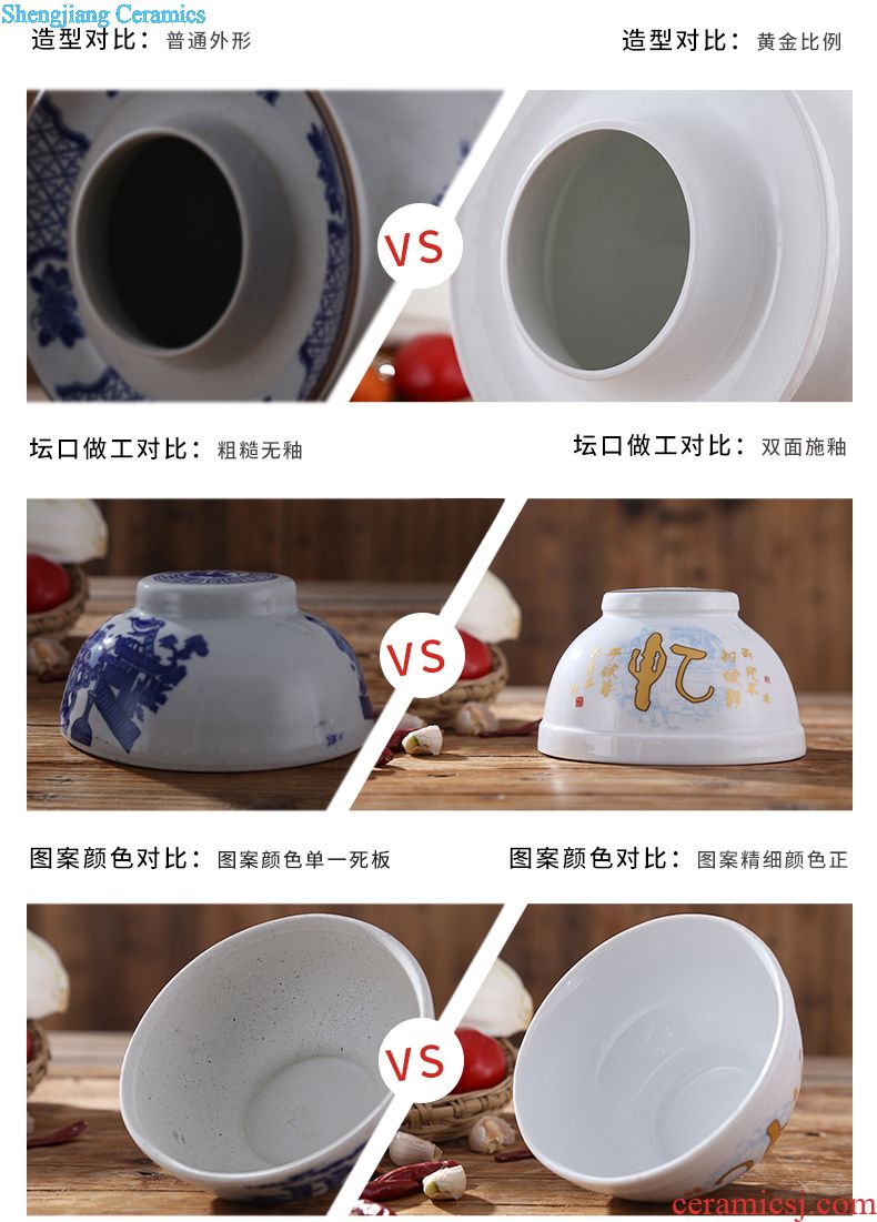 Jingdezhen ceramic jars home with cover 10 50 pounds to soak it wine sealed empty jar