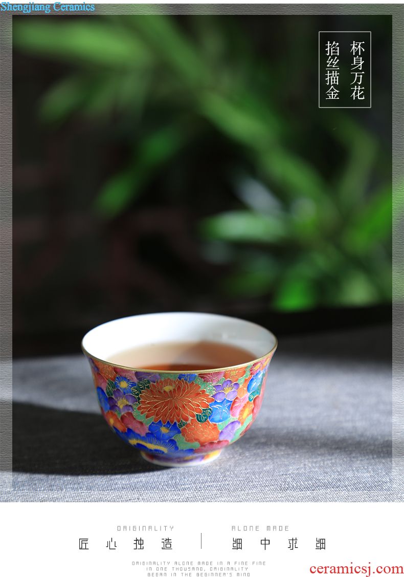 Jingdezhen master cup single cup ceramic cups tea tea set, hand-painted snow landscape manual jade porcelain sample tea cup