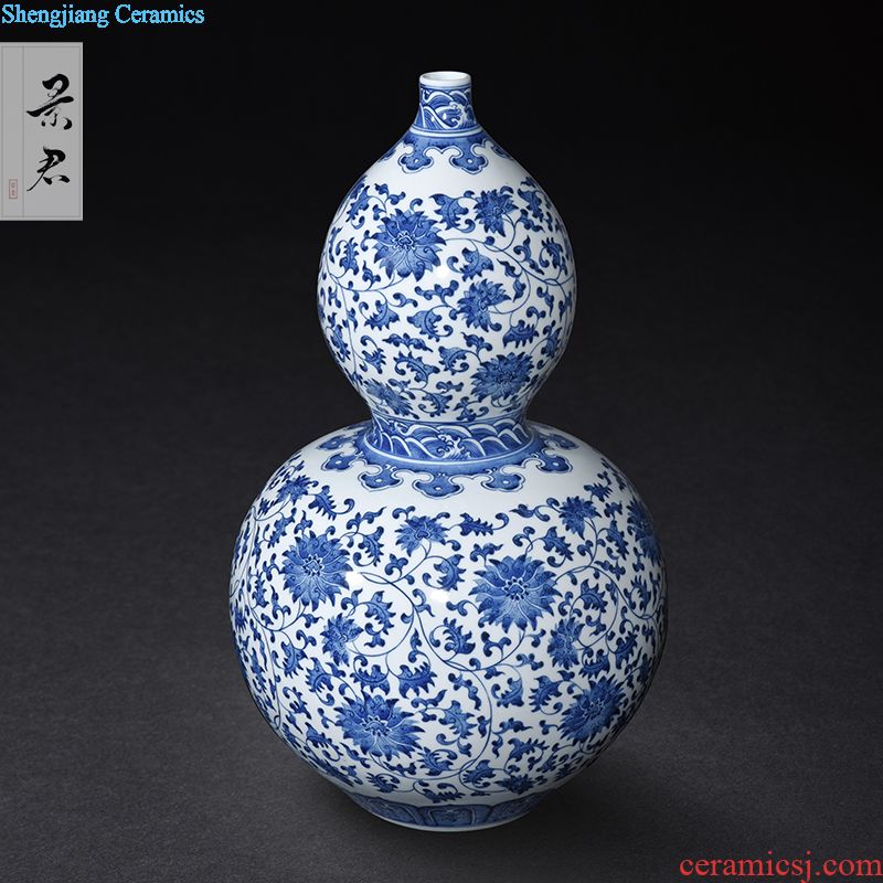 JingJun jingdezhen blue and white porcelain hand-painted pot of bearing dry plate of a pot of ground mat tea table with porcelain tea