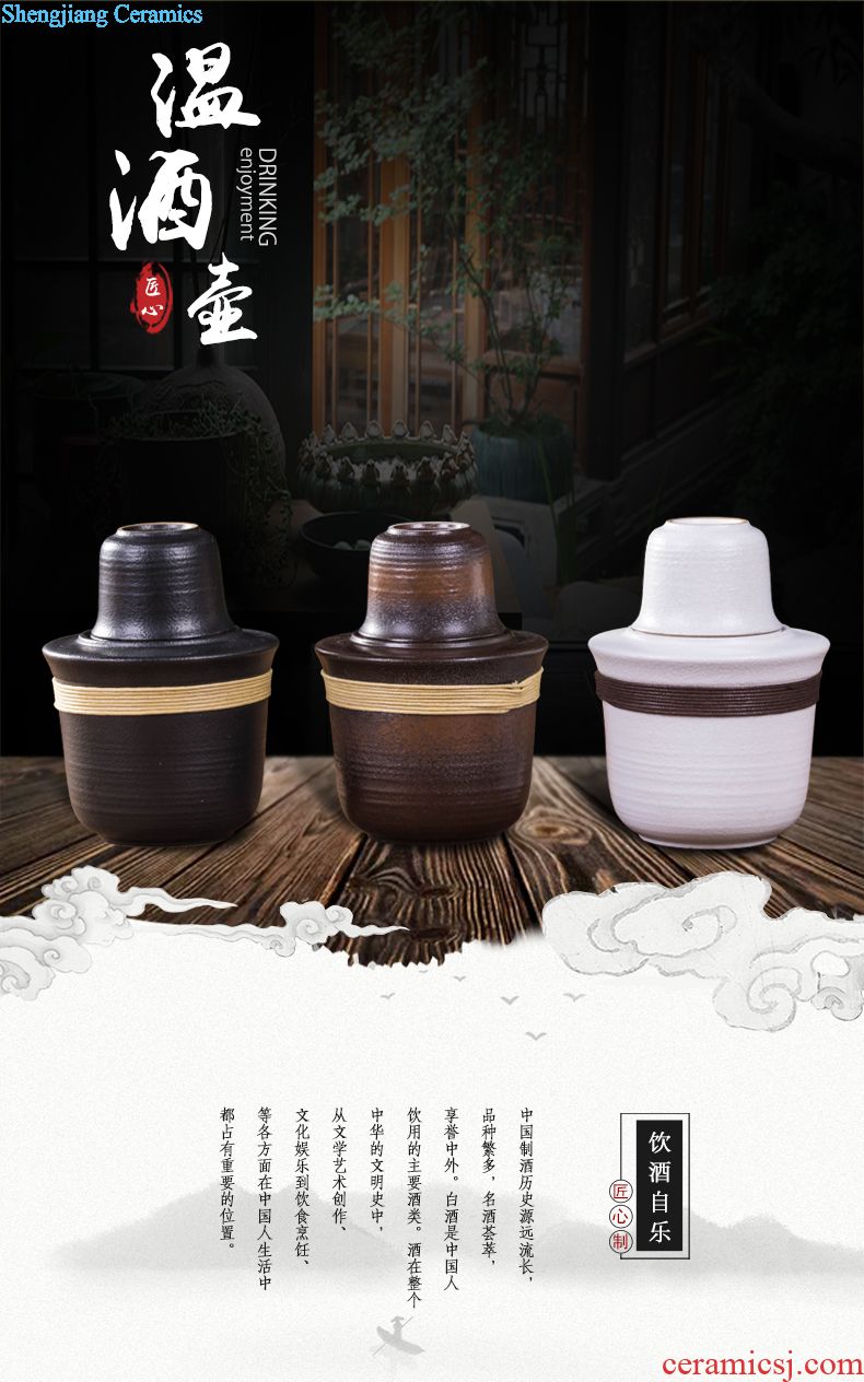 Jingdezhen 5 jins of ceramic bottle wine jars home 5 jins of white wine wine bottle decoration archaize custom jugs
