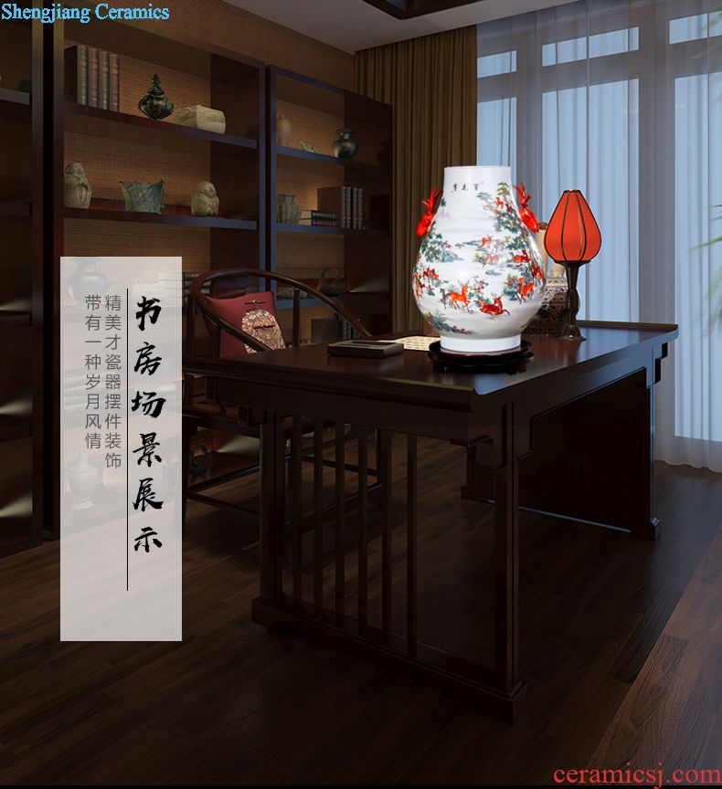 Jingdezhen ceramic hand-painted ceramic vase celebrity famous Bridges porcelain modern home furnishing articles