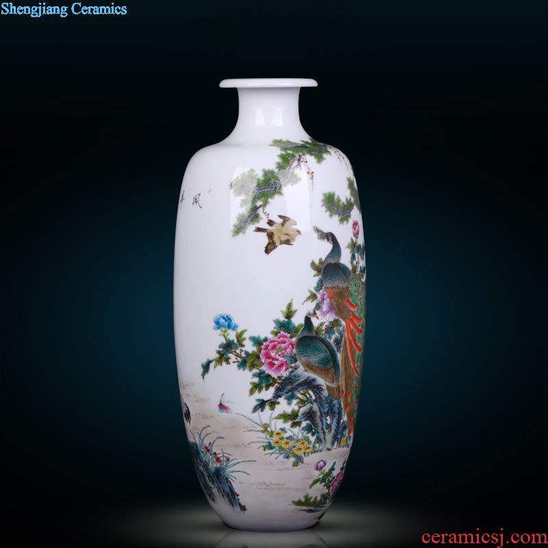 Jingdezhen ceramic handmade creative flower arranging place to live in the sitting room TV ark arts and crafts porcelain vase decoration