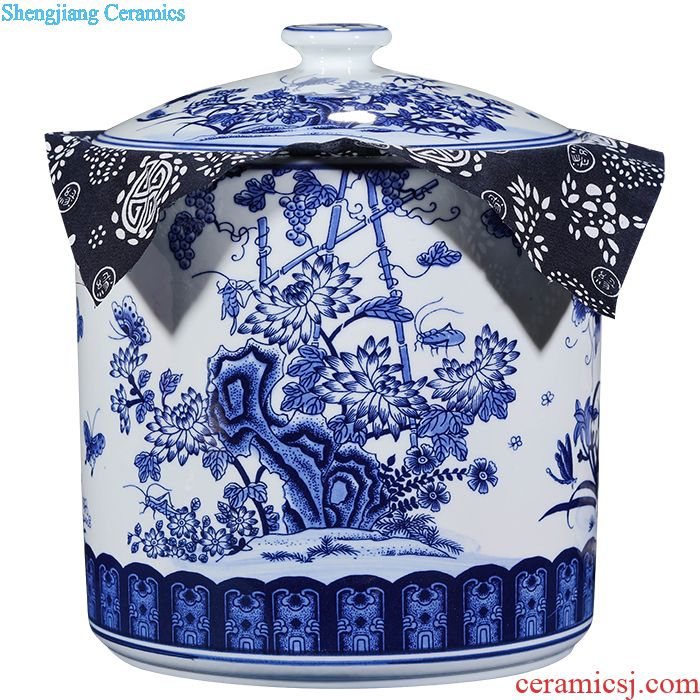 Jingdezhen ceramic hand-painted floret bottle furnishing articles mini decorative art flower arranging flowers in new Chinese style household tea table