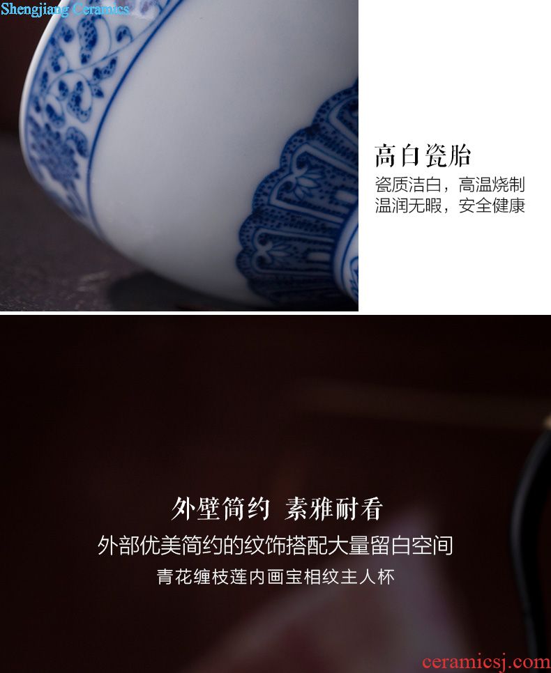 Holy big ceramic kung fu tea character hand-painted new colour twelve gold hair pin sample tea cup set of jingdezhen tea cups of hand