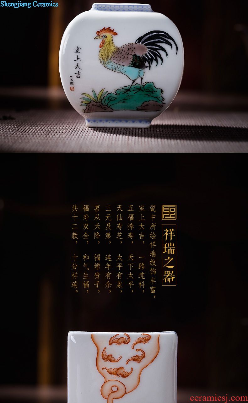 Ceramic tea pot hand-painted alum st red paint pastel peach tank receives the manual of jingdezhen tea service