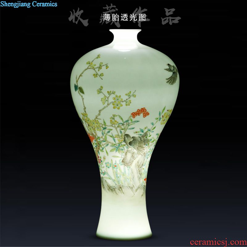 Jingdezhen ceramics dragon antique vase do old office furnishing articles retro handicraft ornament