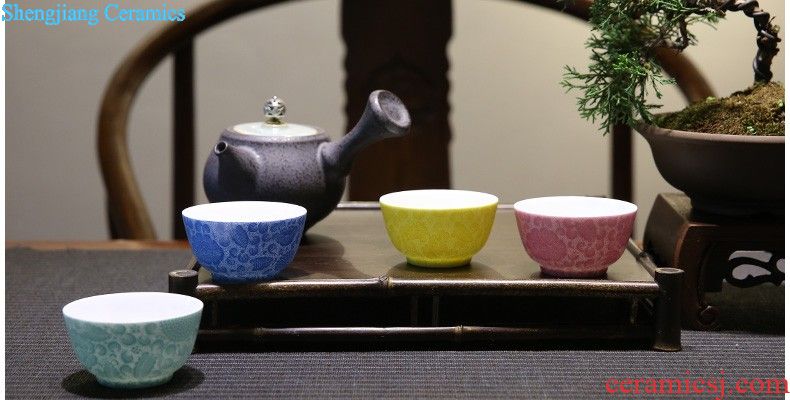 Set of three frequently hall kung fu tea set your kiln jingdezhen ceramics crack cup suit TZS266 portable travel