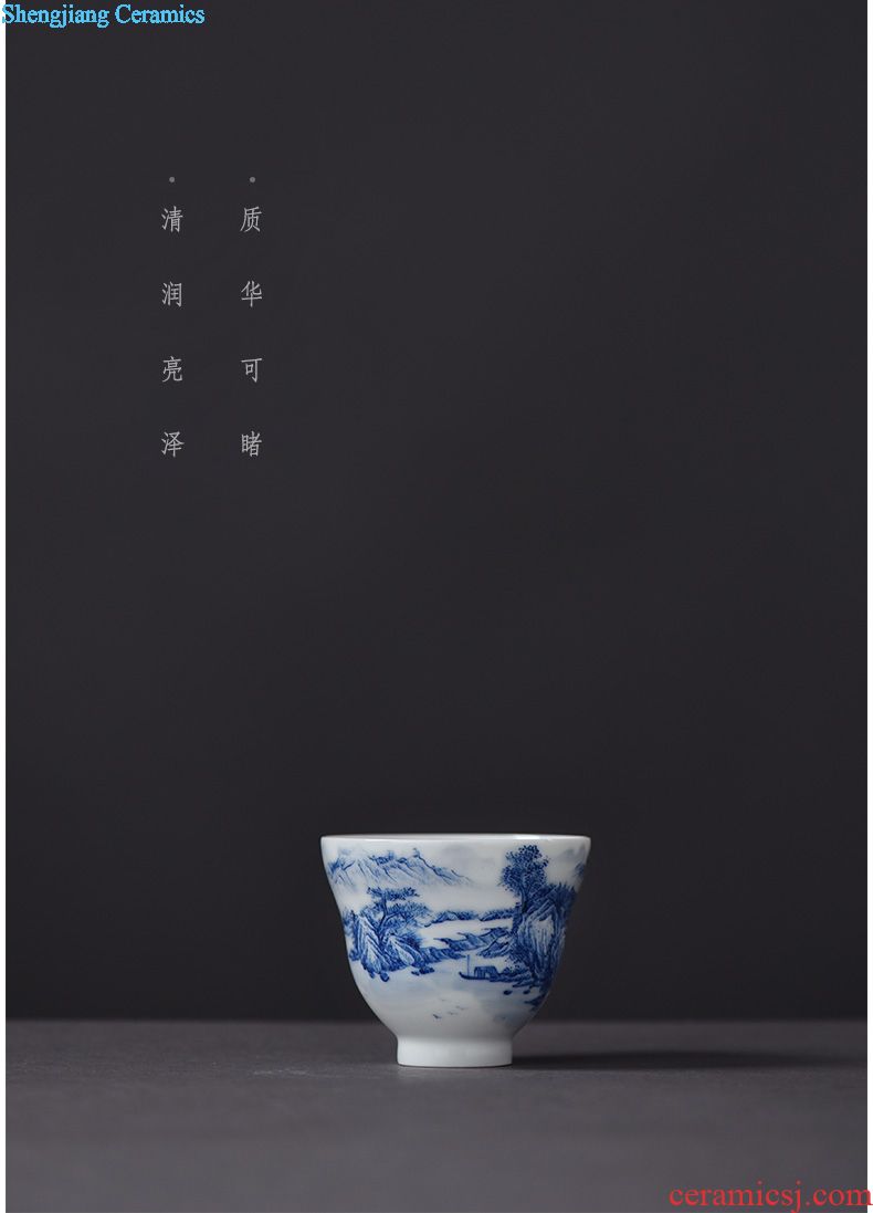 JingJun jingdezhen porcelain enamel colour all hand sample tea cup kung fu tea cup ceramic cup personal Lord
