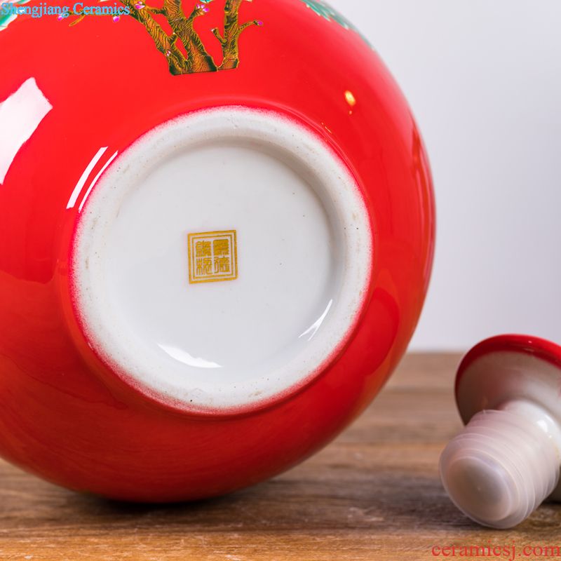 Jingdezhen ceramic wine temperature restoring ancient ways of Chinese style household liquor warm hip flask glass a small handleless wine cup wine suits hot hip flask