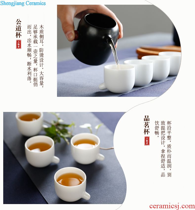 Three frequently hall jingdezhen ceramic tea set tea tea cups TZS001 office cup caddy group