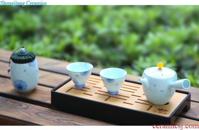 Three frequently hall a Japanese metal glaze teacup pad at jingdezhen ceramic S04001 kung fu tea tea components
