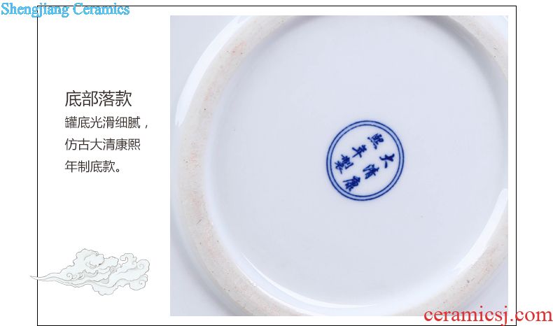Jingdezhen ceramic manual sealing caddy large gifts puer tea cake tin household gift tea POTS
