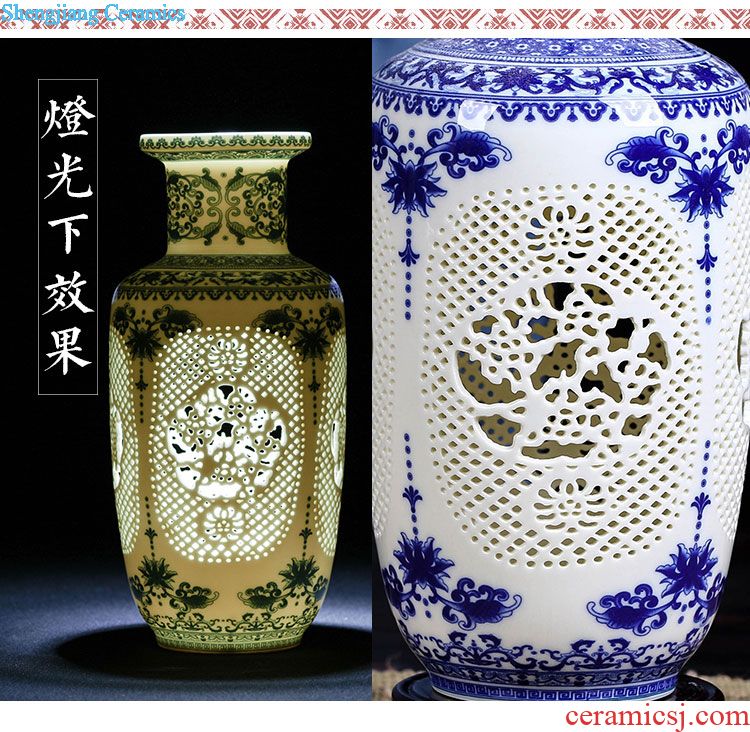 Jingdezhen large ceramic vase landing crafts decoration snow study furnishing articles classical fashion accessory