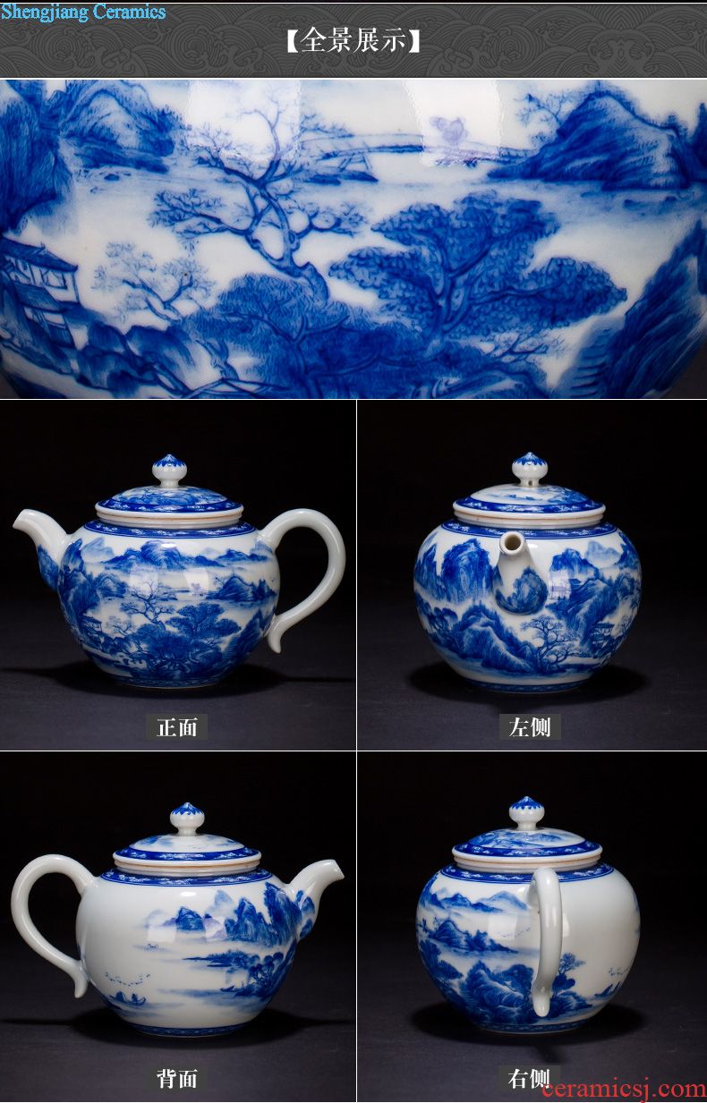 Kung fu tea hand blue and white porcelain ceramic masters cup sample tea cup paint small cups all hand of jingdezhen tea service