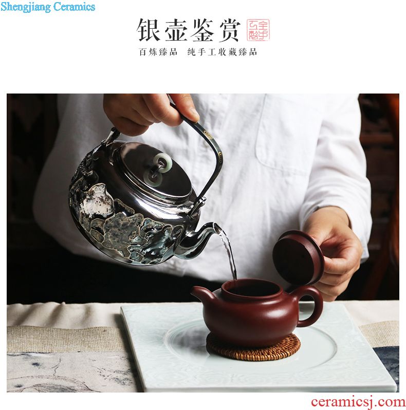 Three frequently jade porcelain sample tea cup Small jingdezhen ceramic cups kung fu tea set the second generation violet petals masters cup