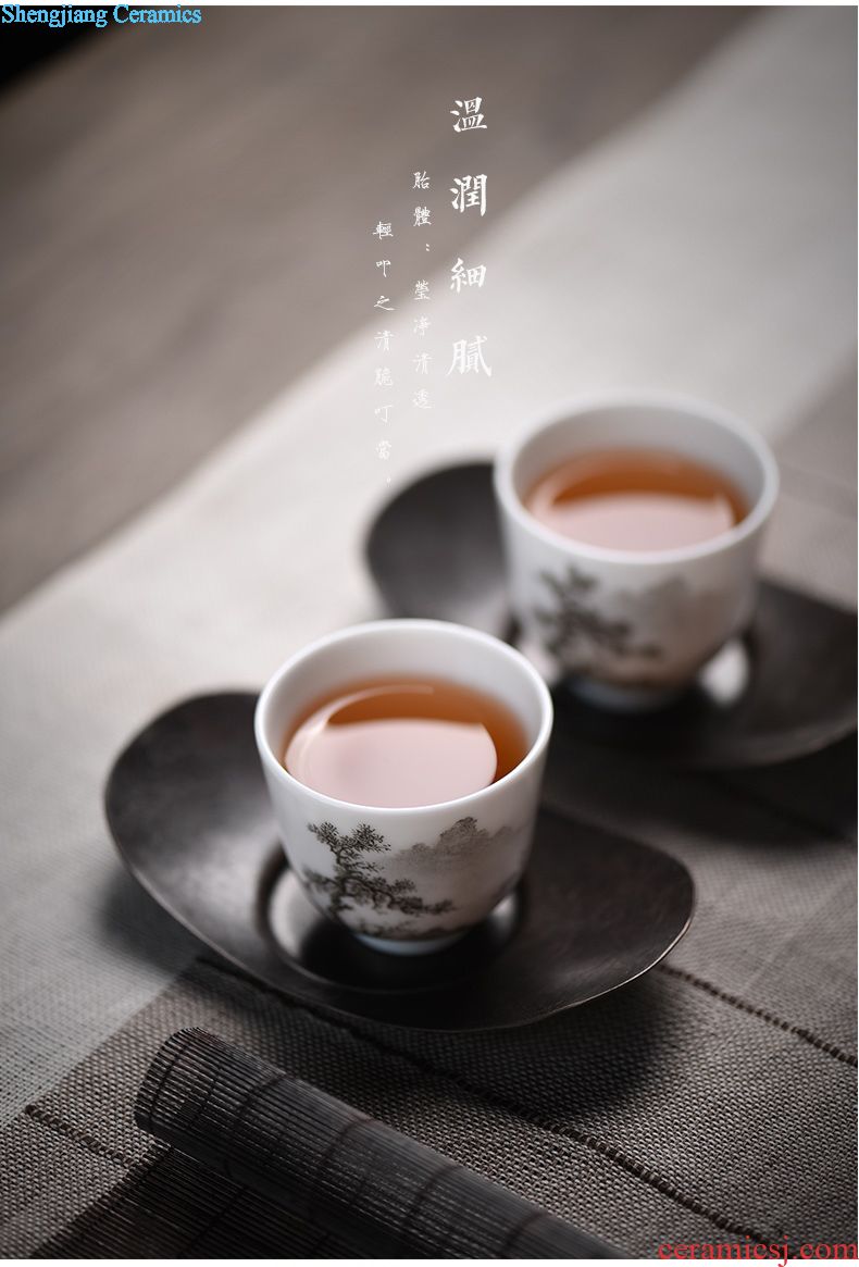 Rouge beauty JingJun jingdezhen ceramics glaze all hand sample tea cup kung fu tea tea masters cup