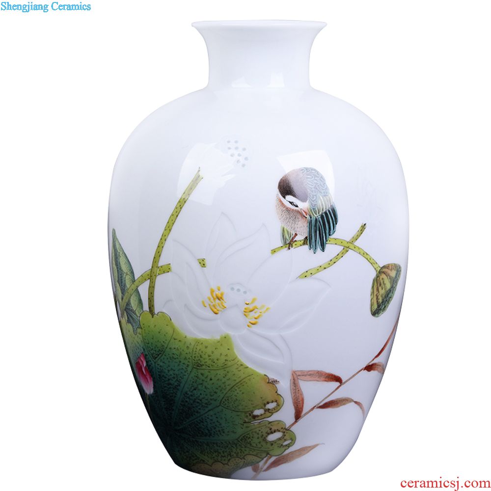 Jingdezhen ceramics antique blue-and-white youligong many children f vases, flower arranging Chinese sitting room adornment is placed