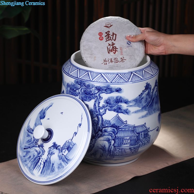 Jingdezhen ceramic hand-painted porcelain vase of blue and white porcelain arts and crafts porcelain vase decoration furnishing articles modern flower arrangement