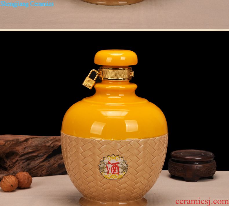 Jingdezhen ceramic jars 10 jins 20 jins 30 jins 50 jins of archaize hip bubble whose bottle it medicated wine jar