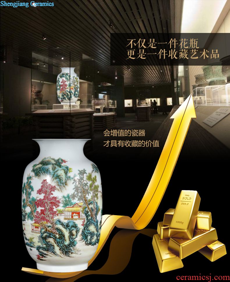 Jingdezhen ceramics office furnishing articles contemporary and contracted craft vase household act the role ofing is tasted handicraft sitting room