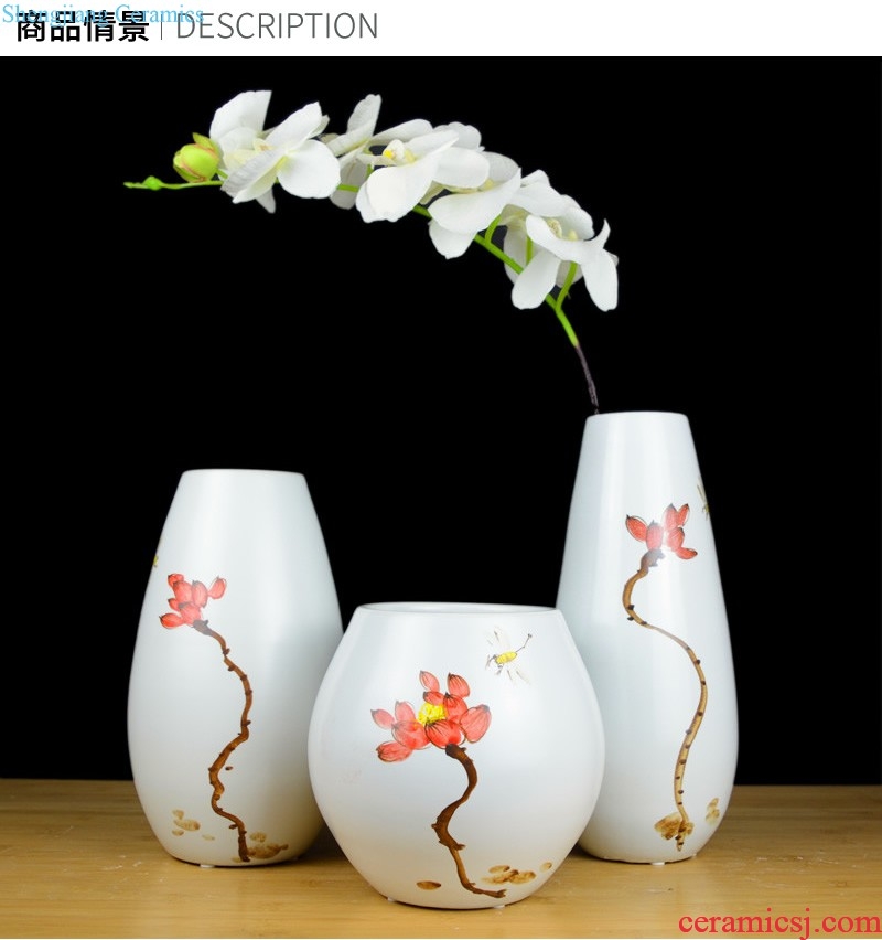 Jingdezhen ceramics glaze crystal vase flower arranging flowers sitting room, the new Chinese style household adornment handicraft furnishing articles