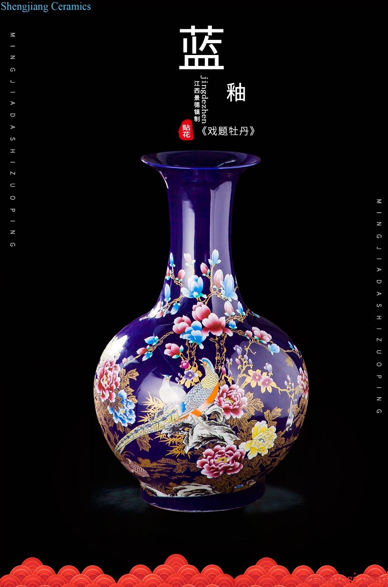 Jingdezhen ceramics hand-painted vases, flower arranging new Chinese style household sitting room porch decoration crafts are the plum blossom