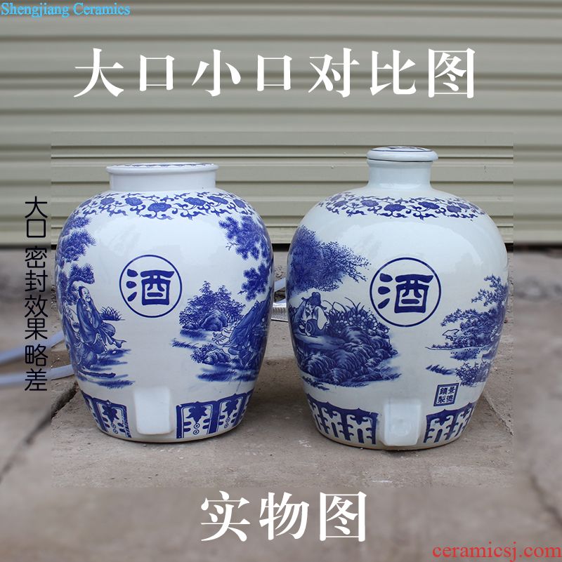 Half jins of jingdezhen ceramic empty bottle of white wine bottle wine bottle is empty jar jar sealing custom creative decorations