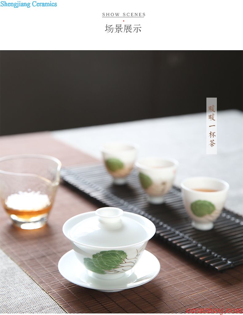 Three frequently hall your kiln cups Sample tea cup personal jingdezhen ceramics slicing can raise master cup single cup S44008