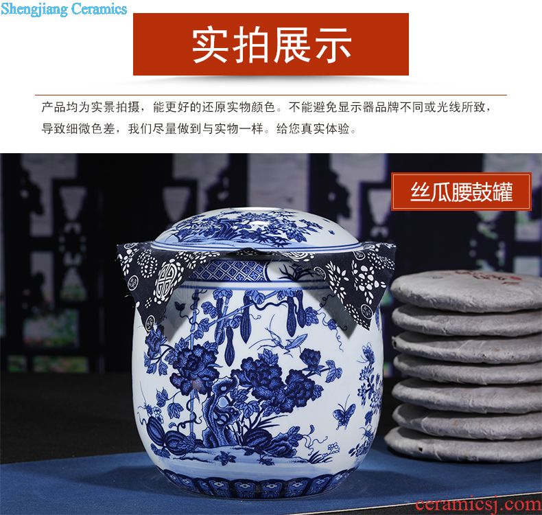 Jingdezhen ceramic contemporary and contracted sitting room place hand-painted manually restoring ancient ways of blue and white porcelain vase household decoration