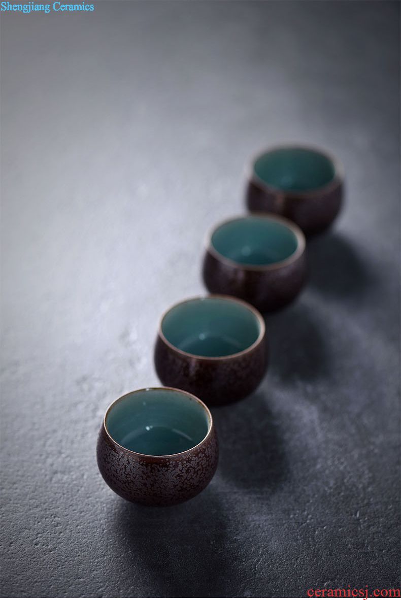 JingJun Hand-sketching jingdezhen blue and white porcelain pot bearing Dry foam plate tea tray A pot of mat The tea table with porcelain tea