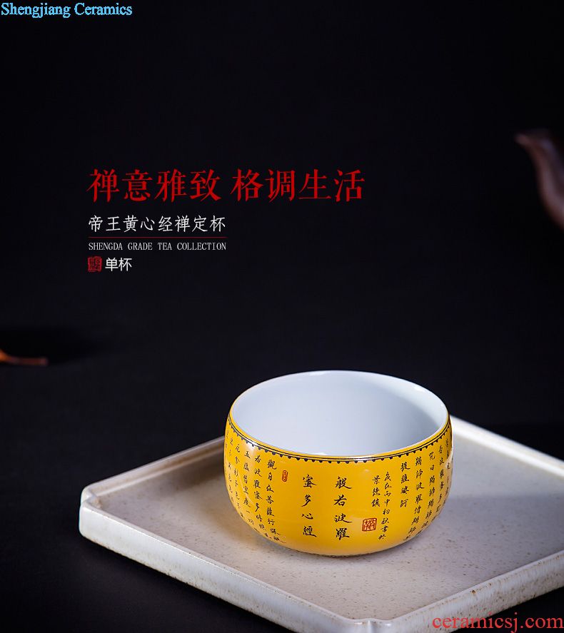 Ceramic cups hand-painted office cup with cover filter drink a cup of tea cup mug office of jingdezhen tea service