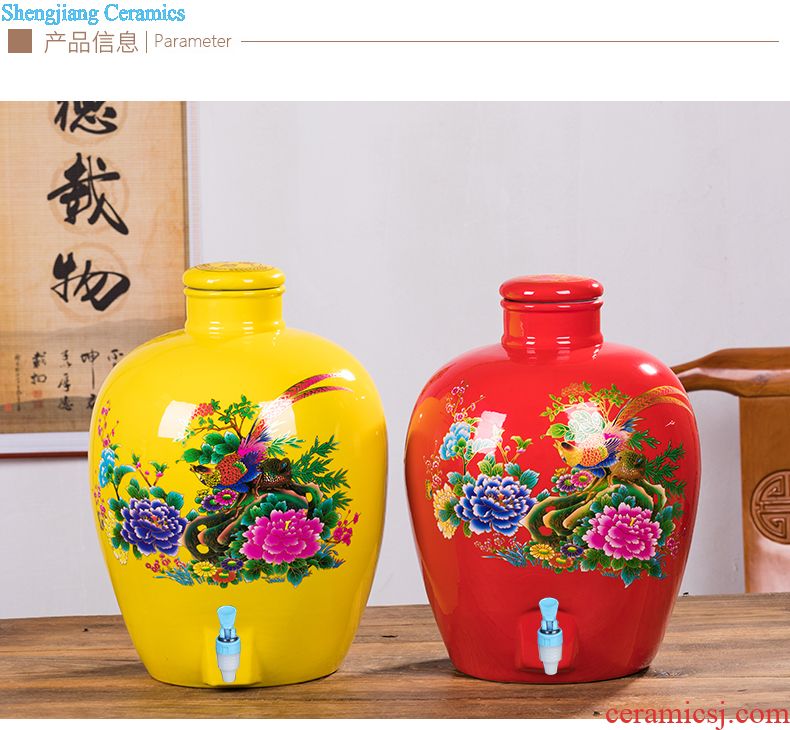 Jingdezhen ceramic jars 10 jins 5 jins of loading household hoard it liquor sealing old wine bottle is empty jar