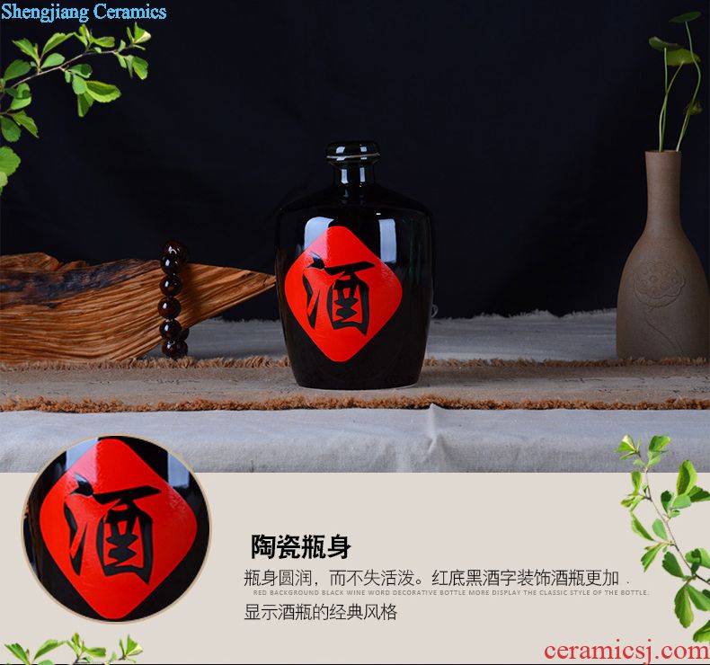 Blue and white porcelain jars hand-painted success with leading jar it jugs jingdezhen bubble wine bottle with tap