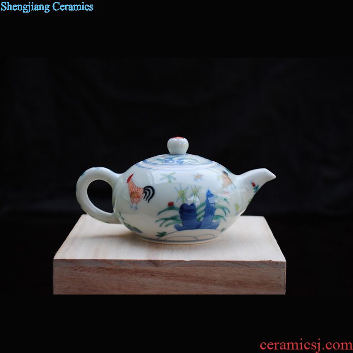 Jingdezhen manual landscape sample tea cup on glaze color ink master cup hand-painted ceramic kung fu tea set single cup individual cup
