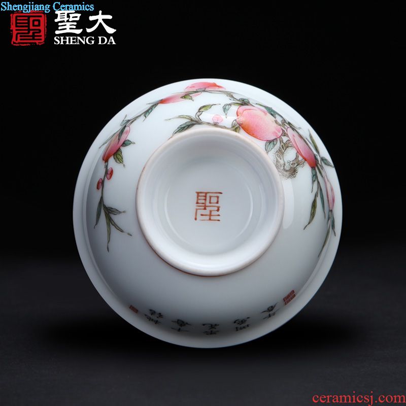 Kung fu master ceramic cups cup hand-painted double phoenix sample tea cup all hand jingdezhen blue and white porcelain cups tea sets