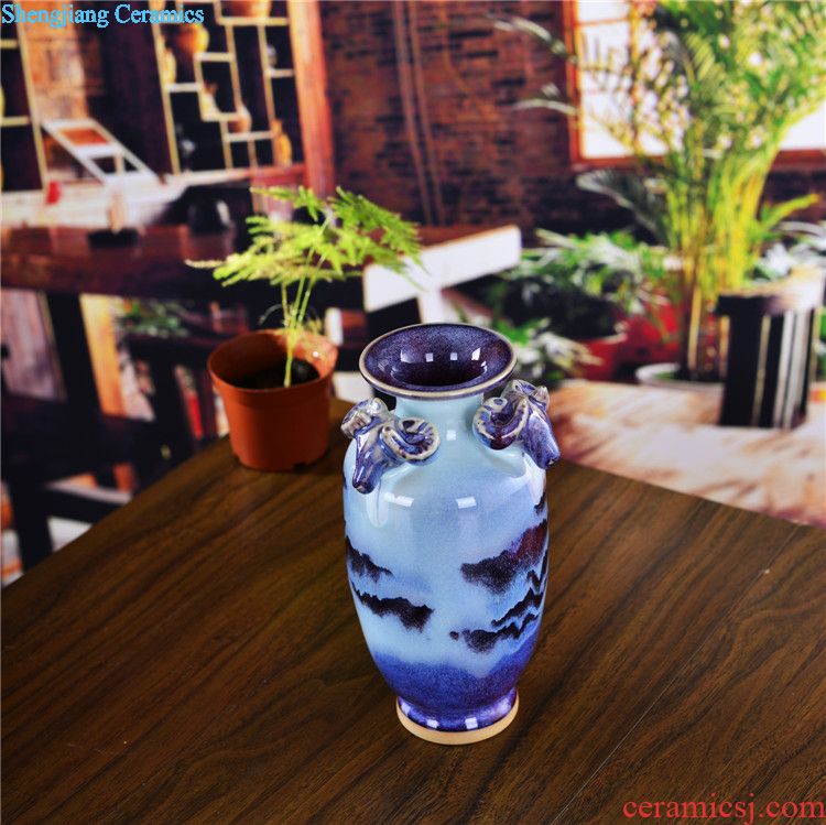 Jingdezhen blue and white storage tank caddy contemporary household ceramics sitting room adornment is contracted furnishing articles of handicraft