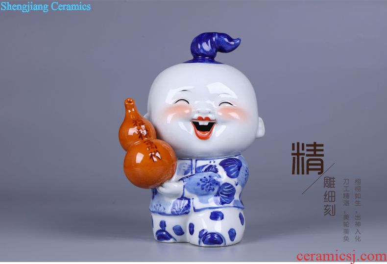 Home decoration porcelain of jingdezhen ceramics lion furnishing articles sculpture porcelain decoration creative gifts crafts