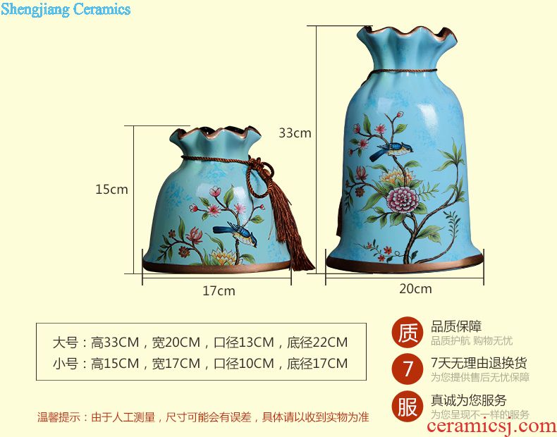 Jingdezhen ceramic home decorations sitting room of Europe type restoring ancient ways the flower vase TV ark place decoration