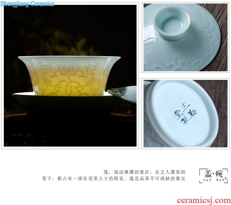 Three frequently masters cup Small jade porcelain of jingdezhen ceramic cups kung fu tea set personal best tea cup
