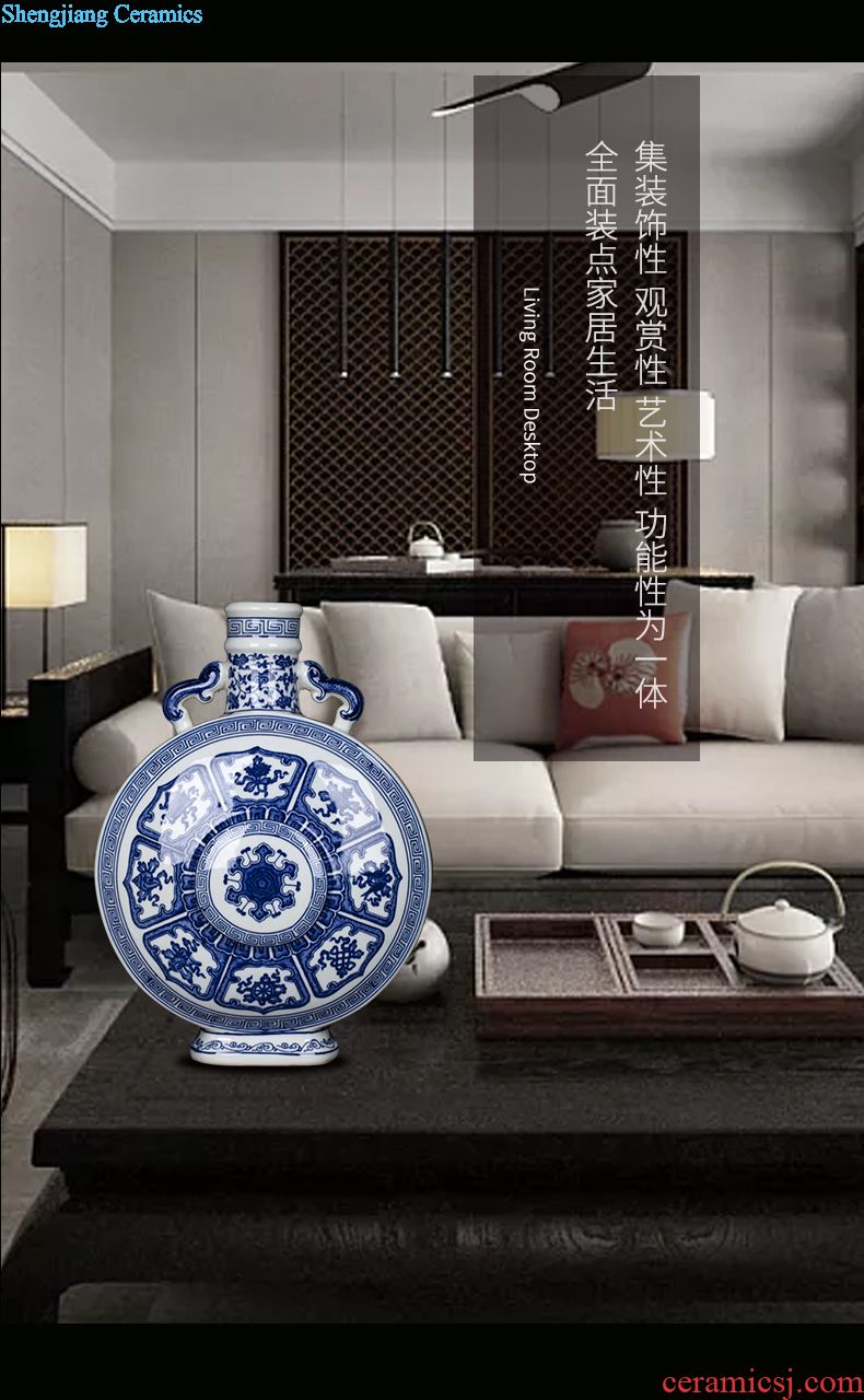 Jingdezhen ceramic antique blue and white porcelain vase new Chinese style household act the role ofing is tasted contemporary and contracted sitting room porch place