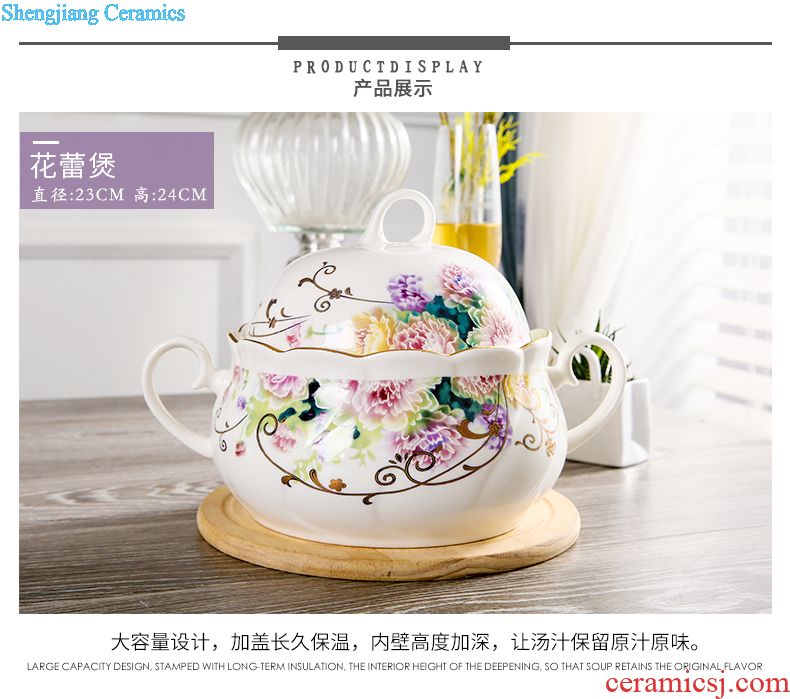 Dishes suit of jingdezhen ceramic tableware ikea Chinese style originality bone porcelain bowl of Korean tableware wedding housewarming gift